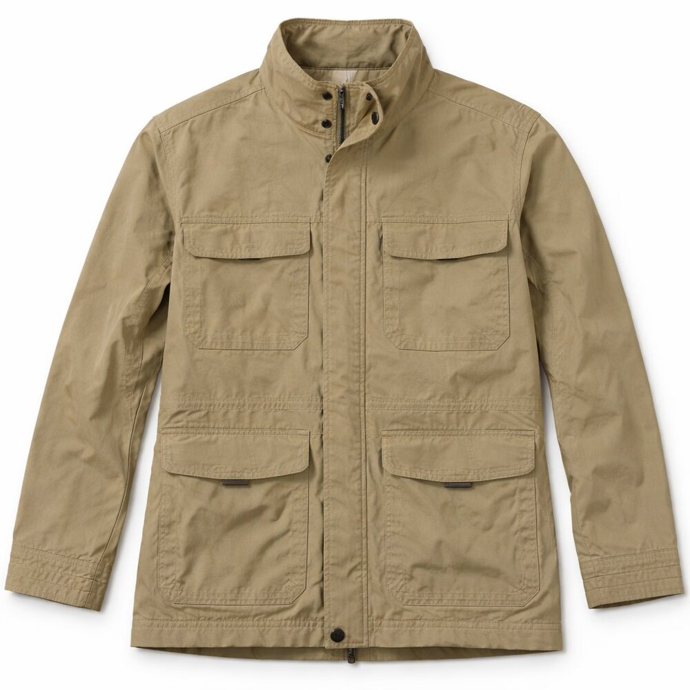 ExOfficio Field Jacket Men’s L Khaki Travel Utility Safari Lightweight Outdoor C